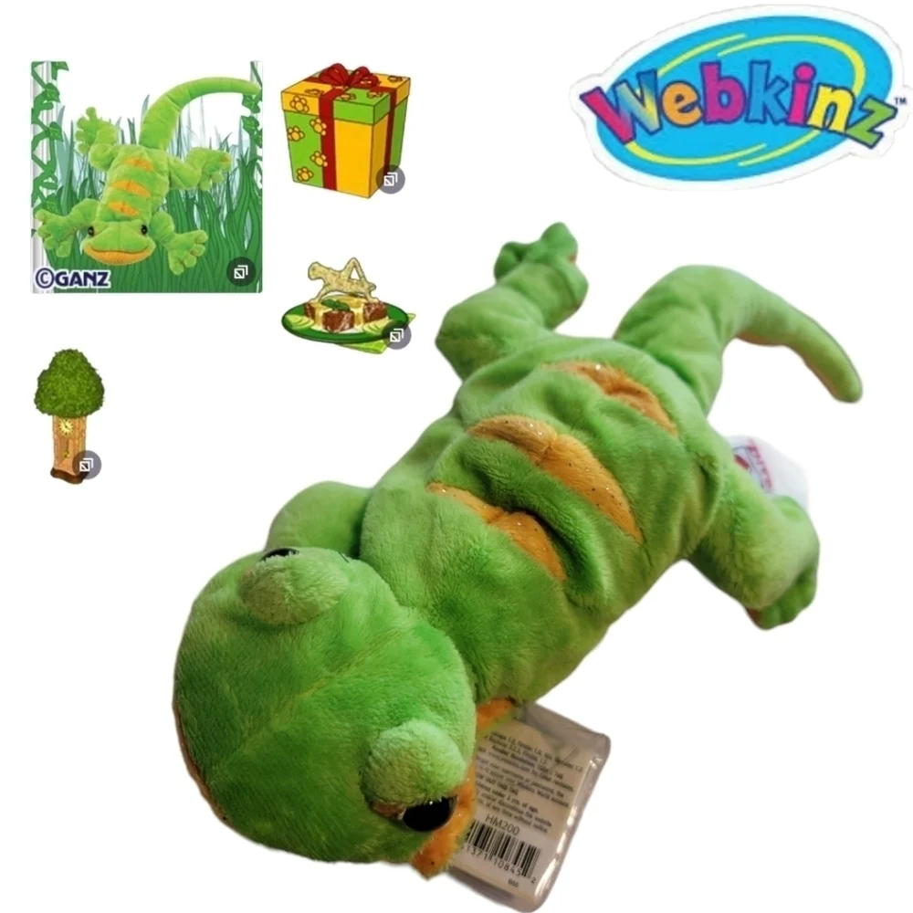 WEBKINZ GANZ Reptiles Bundle of 4 Plush New w Codes/ Tag Snake Croc Lizard Gecko